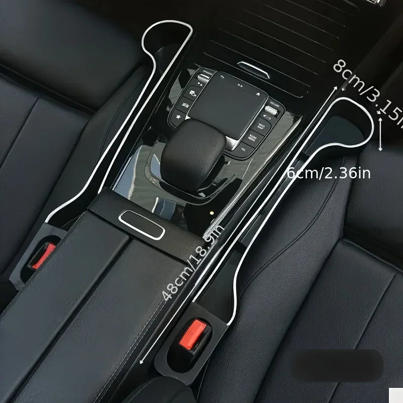 2Pcs Car Front & Rear Seat Cup Holders, Multi-Functional Storage Box
