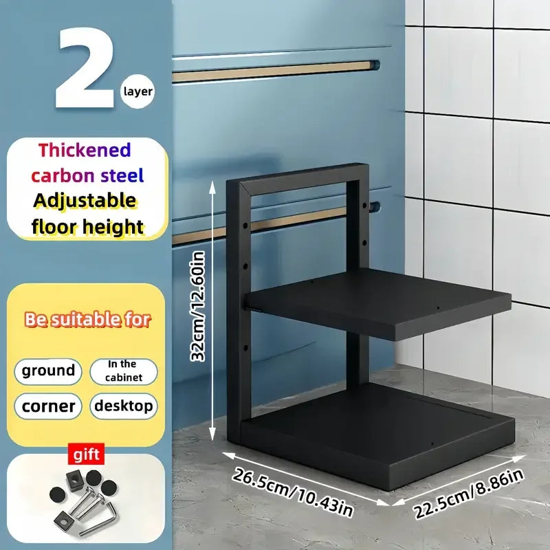 Adjustable Stainless Steel Pot and Pan Organizer Rack