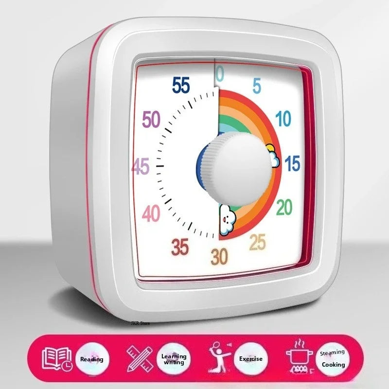60-Minute Visual Timer – Silent Countdown Clock for Home, School & Classroom