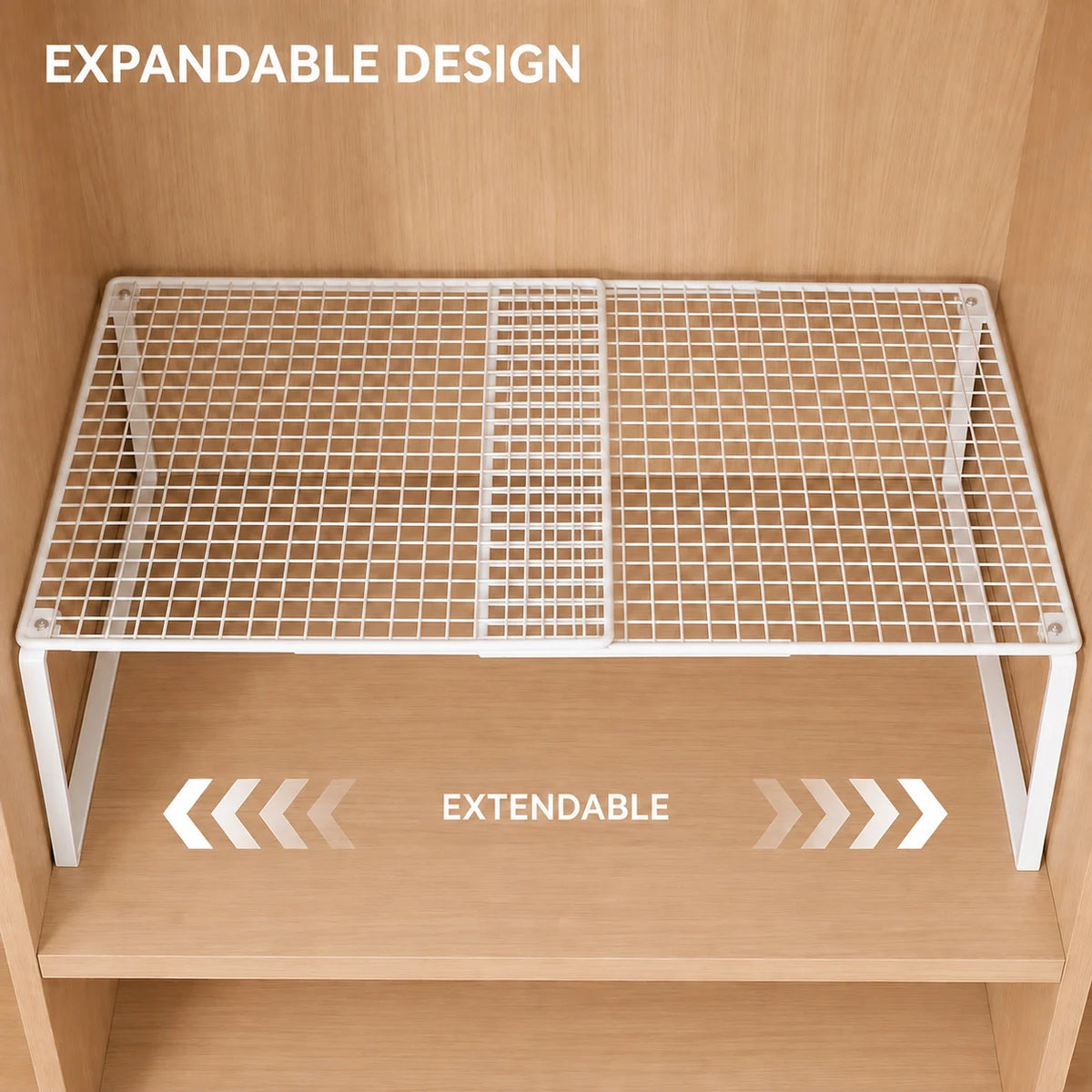 Expandable Closet Shelf – Adjustable Wardrobe Divider Organizer