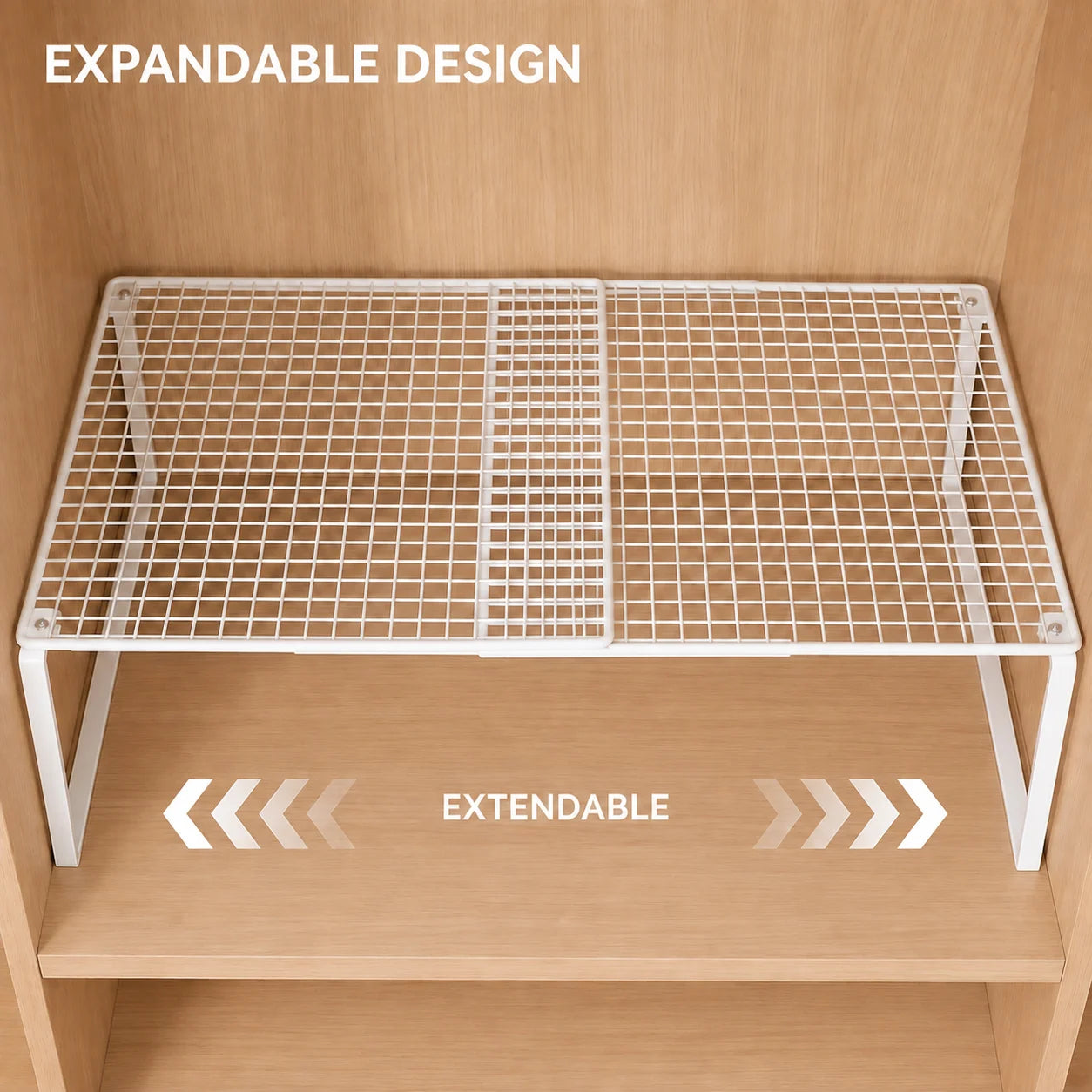 Expandable Closet Shelf – Adjustable Wardrobe Divider Organizer