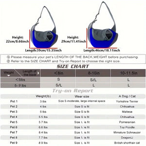 SEO Title: Dog Sling Carrier Backpack – Breathable Mesh Travel Bag for Dogs & Cats