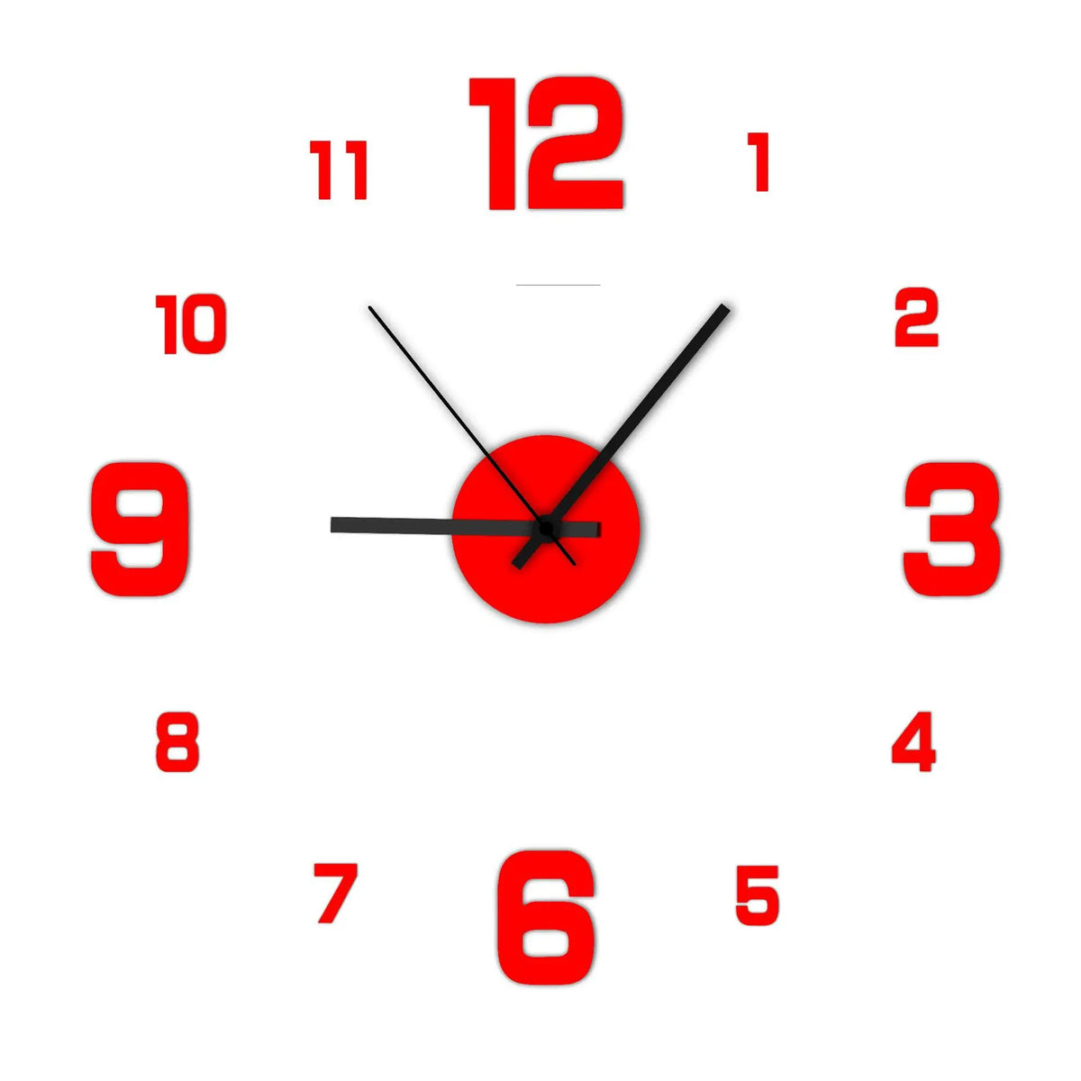 DIY Frameless Wall Clock Decal – Silent Modern Wall Decor