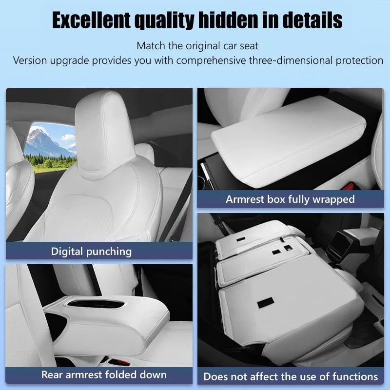 Tesla Model Y Juniper 2025–2026 Nappa Leather Seat Covers – Anti-Stain Interior Accessories