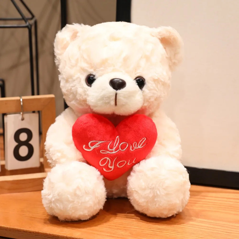 16–25cm Romantic Rose Bear Plush Toy – Cute Heart Gift