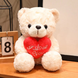 16–25cm Romantic Rose Bear Plush Toy – Cute Heart Gift