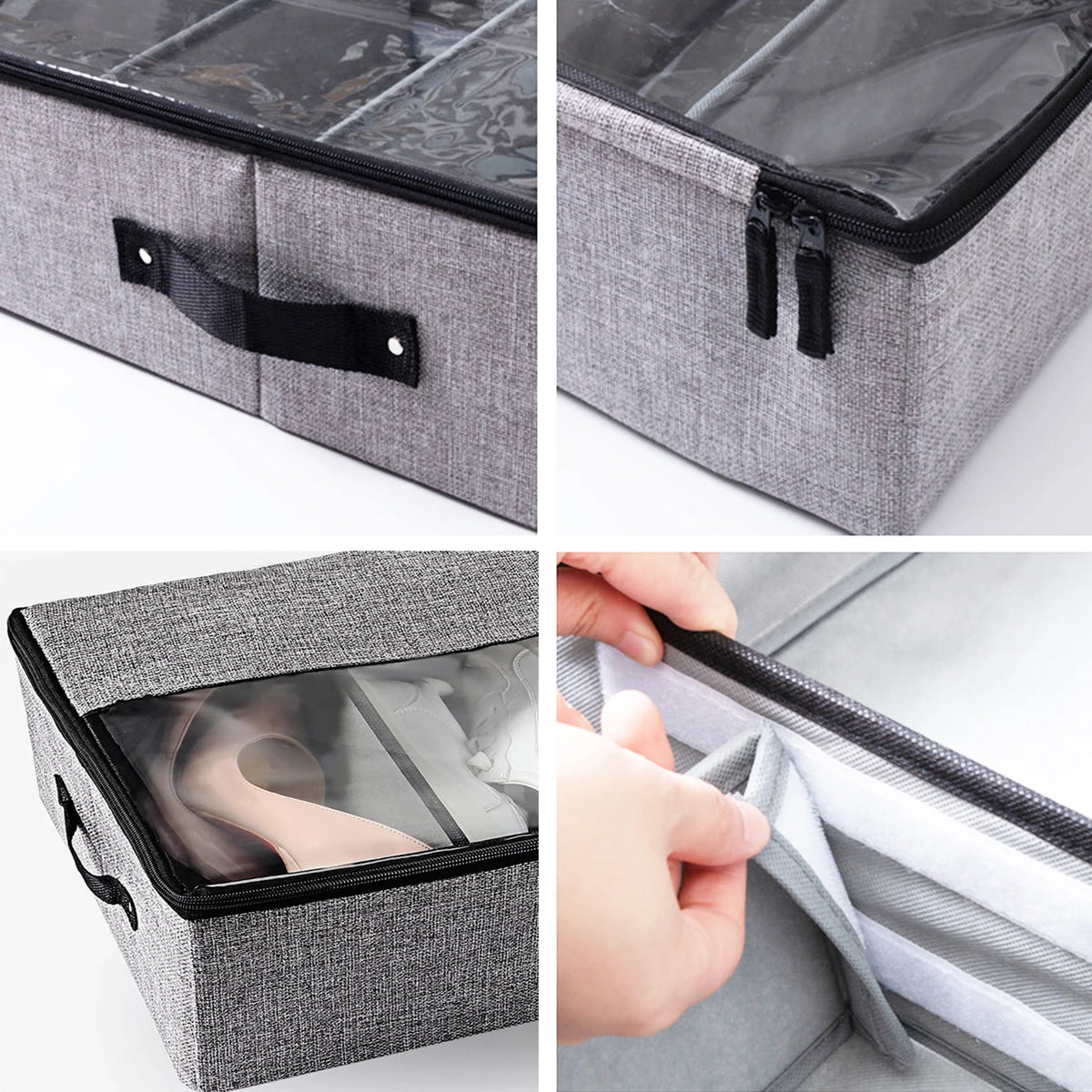 Transparent Shoe Storage Box – Space-Saving Dustproof Organizer