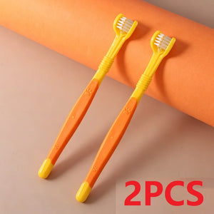 SEO Title: 3-Sided Pet Toothbrush for Dogs & Cats – Teeth Cleaning Tool
