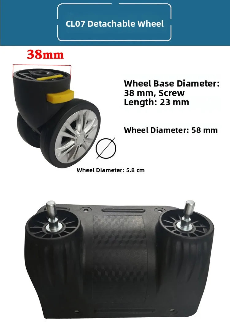Universal Luggage Replacement Wheels – Detachable Suitcase Wheels