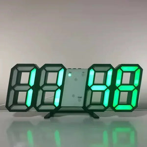3D LED Digital Clock with Alarm, Date & Temperature Display