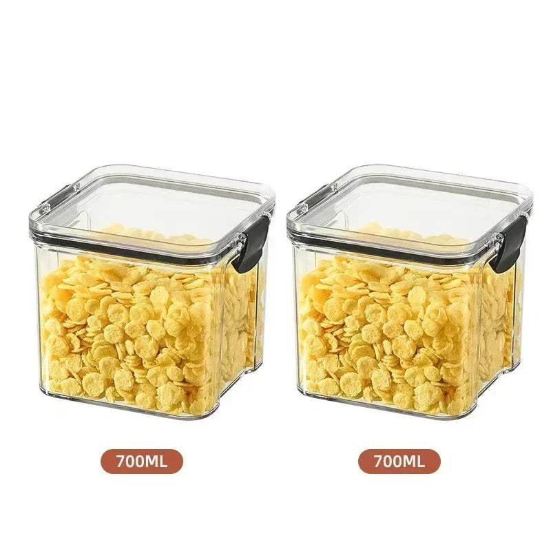 Stackable Plastic Food Storage Containers – Airtight Kitchen Jars