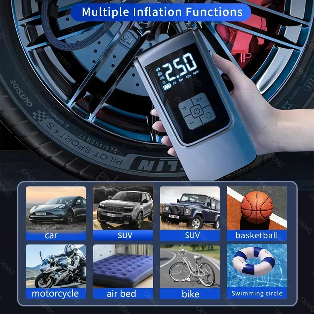 Portable Wireless Tire Inflator – Digital Air Compressor