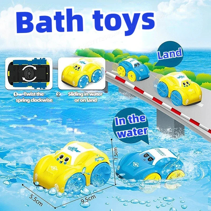 Baby Bath Toy Cars – Floating Wind-Up Swimming Toys for Kids