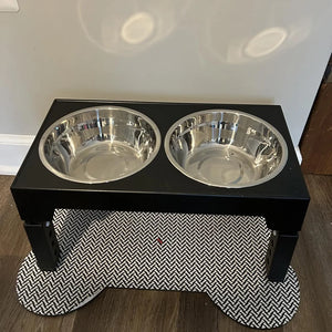 SEO Title: Adjustable Raised Dog Feeder with Double Stainless Steel Bowls