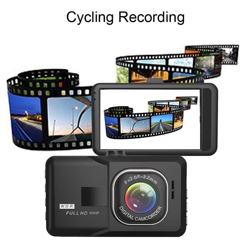 XUSHIDZ 1080P HD Car Dash Cam – Night Vision & Loop Recording