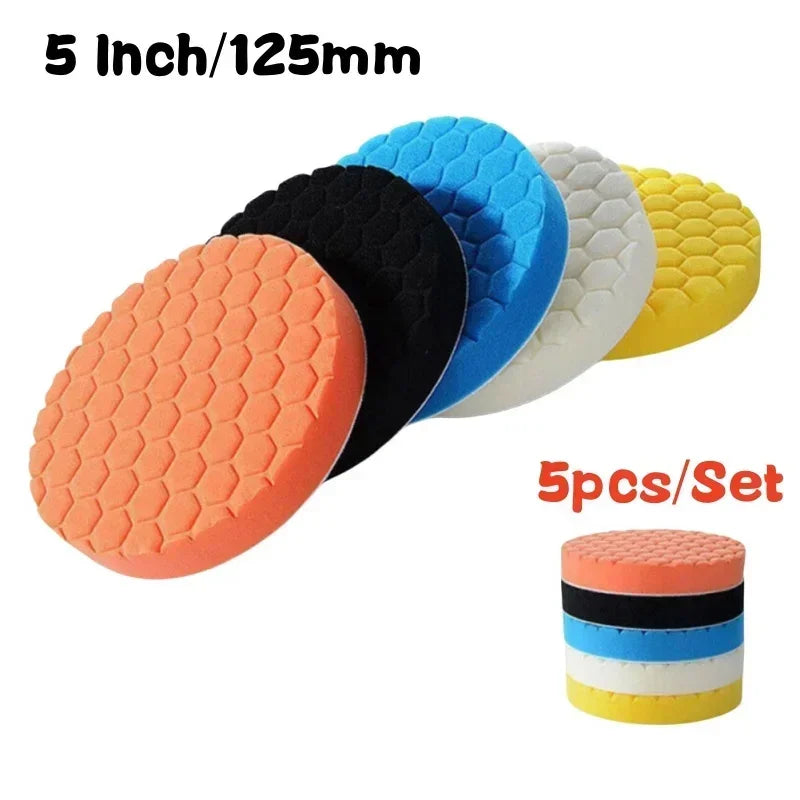 5PCS Car Polishing Pad Kit for Drill – Waxing & Buffing Discs
