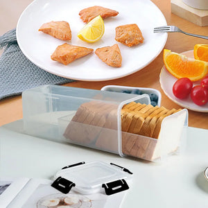 Airtight Bread Storage Container with Lid – Clear Bread Box