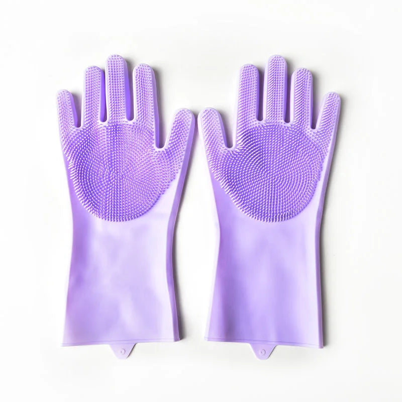 Pet Grooming Gloves – Silicone Bathing & Cleaning Gloves for Dogs and Cats