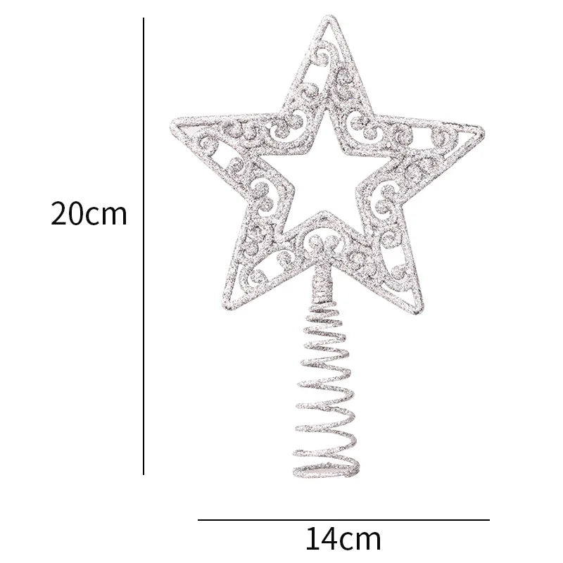 Gold & Silver Christmas Tree Star Topper