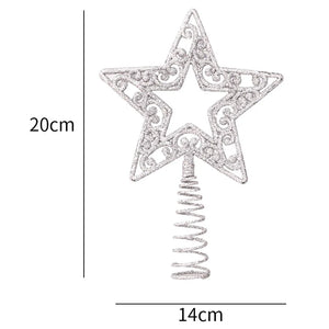Gold & Silver Christmas Tree Star Topper