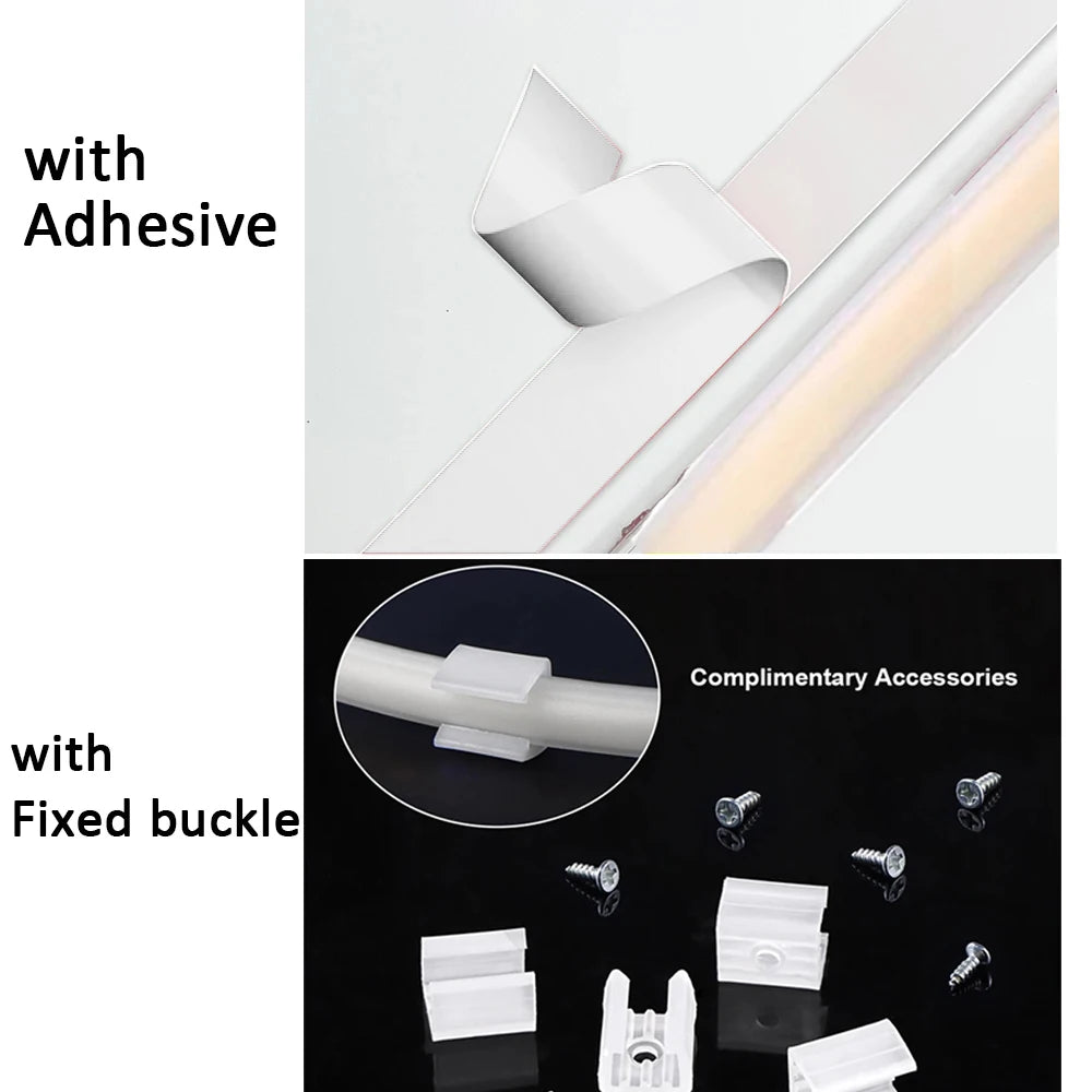 220V Waterproof COB LED Strip Light with ON/Off Switch