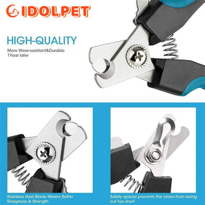 Professional Pet Nail Clipper with Safety Guard for Cats & Dogs