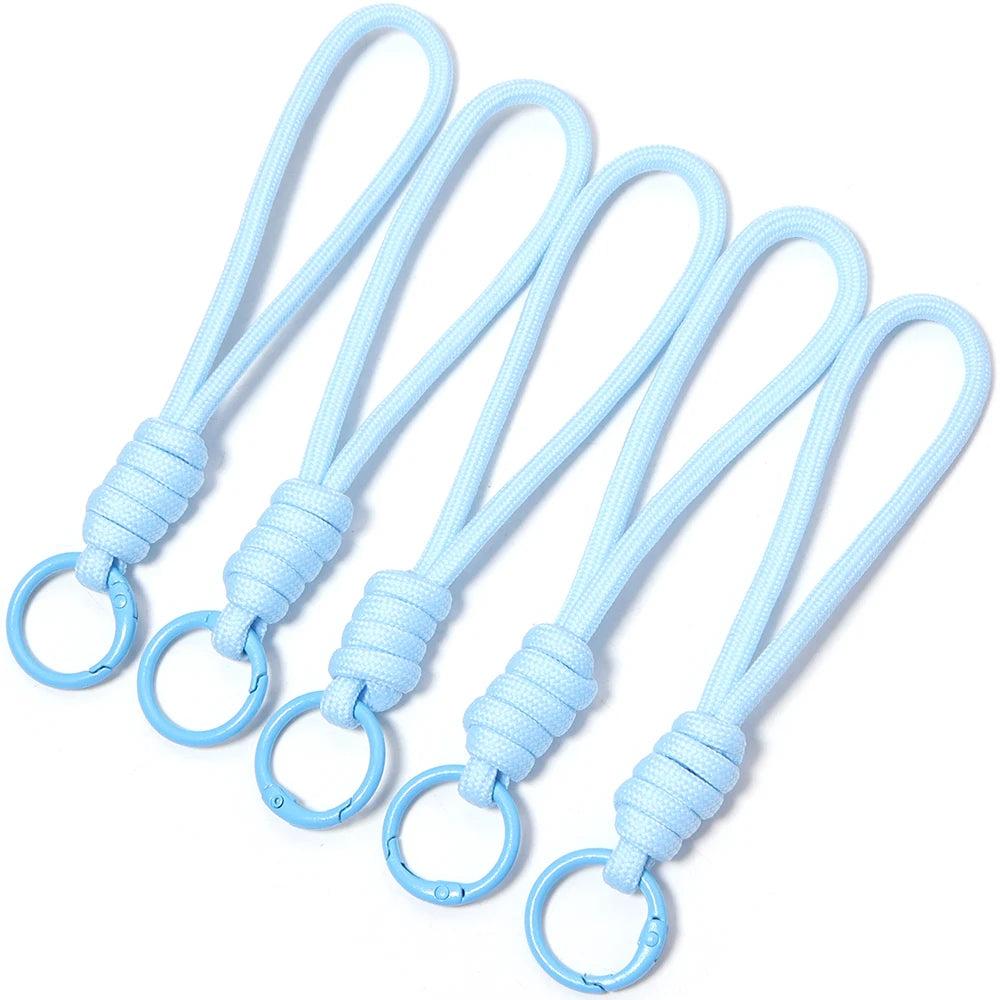 5Pcs Colorful Braided Keychain Lanyard – Anti-Lost Phone & Car Key Strap