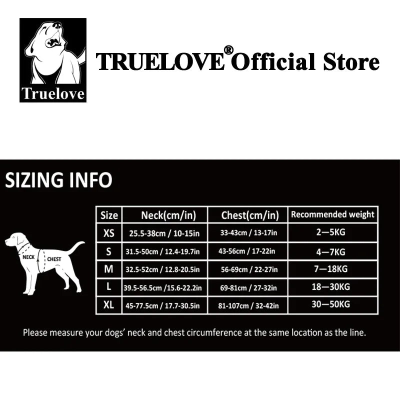 Truelove Reflective No-Pull Dog Harness – Adjustable & Comfortable
