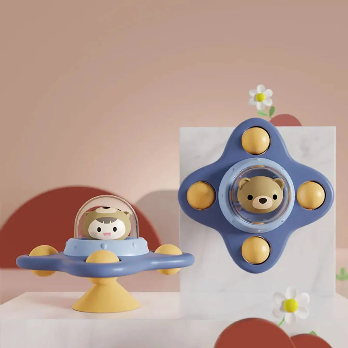 Baby Airplane Suction Spinner Toy – Bath & Sensory Learning Toy