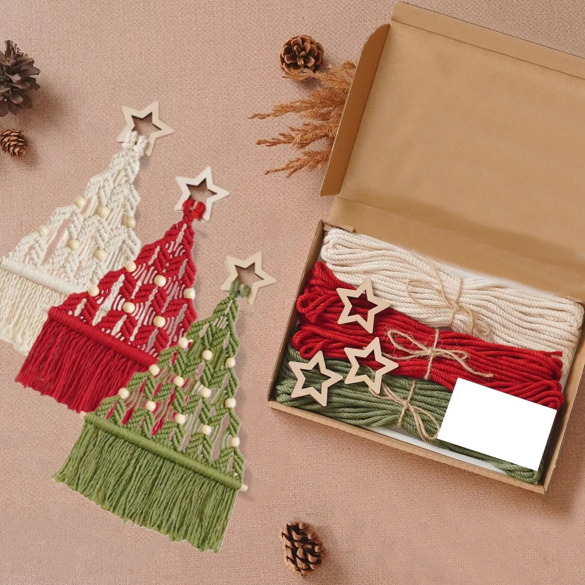 DIY Macrame Christmas Tree Craft Kit