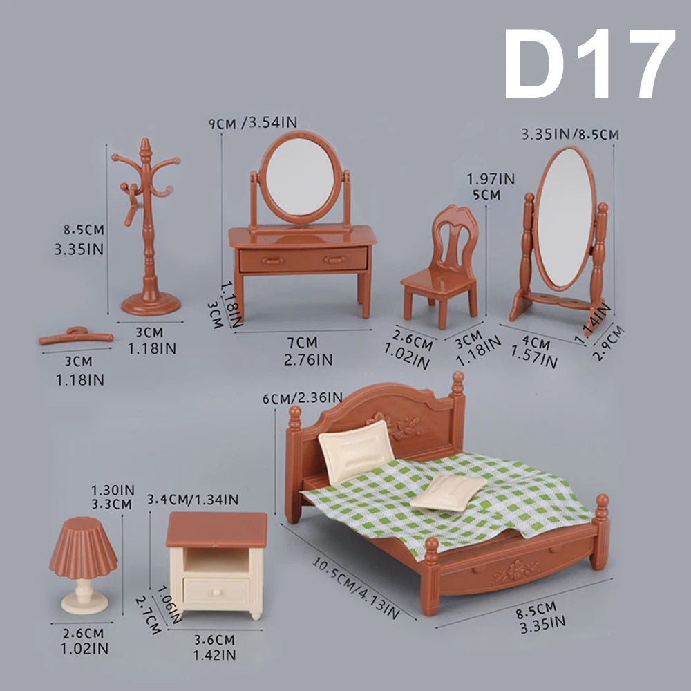 1:12 Miniature Dollhouse Furniture Set – Kitchen & Dining Accessories for Kids