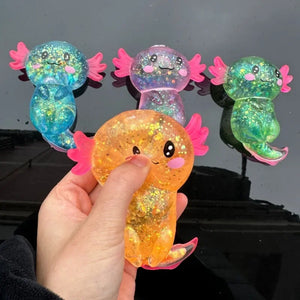 Colorful Axolotl Squishy Fidget Toy | Stretchy Stress Relief Toy