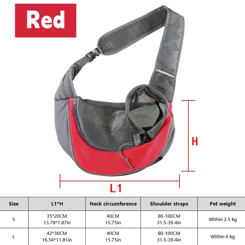 SEO Title: Dog Sling Carrier Backpack – Breathable Mesh Travel Bag for Dogs & Cats