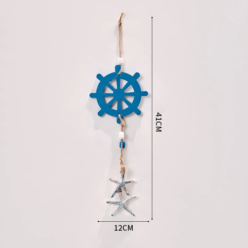 Mediterranean Wooden Lighthouse & Sailboat Wall Decor