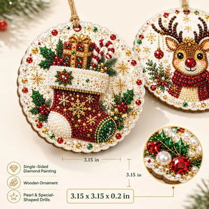 DIY Christmas Diamond Art Wooden Decorations
