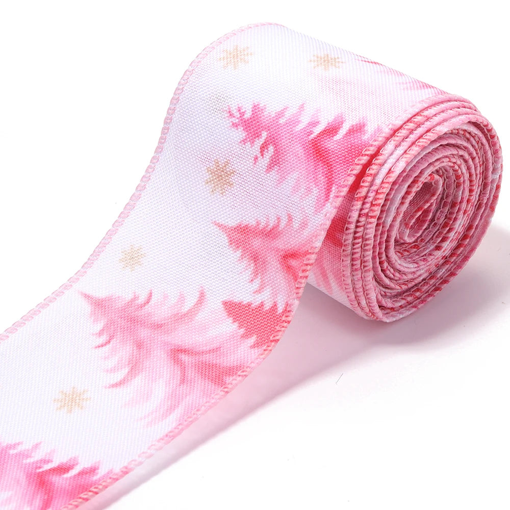 Pink Christmas Ribbon for DIY Crafts & Gifts