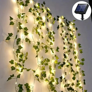 50/100 LED Solar Ivy String Lights, 8 Modes for Garden, Wedding & Christmas Decor