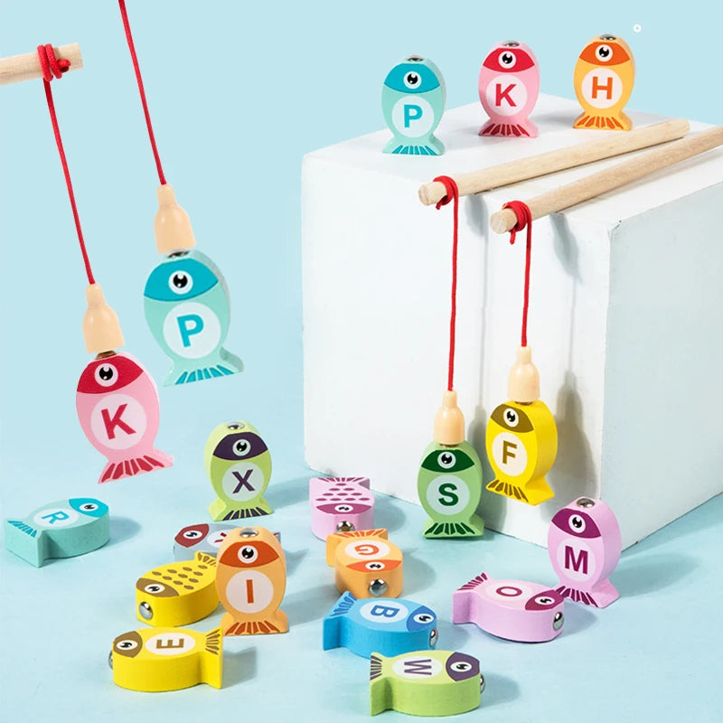 Wooden Fishing Game for Kids | Educational Alphabet & Number Toy