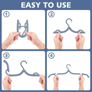 30-Piece Portable Travel Hangers – Foldable Clothes Hanger Set