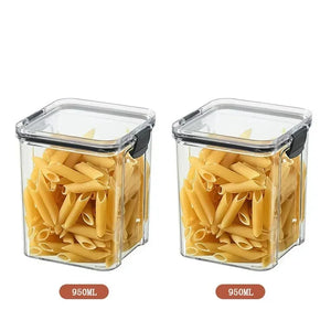 Stackable Plastic Food Storage Containers – Airtight Kitchen Jars