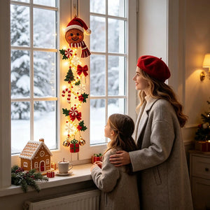Lighted Christmas Door Swag Decor for Home & Farmhouse