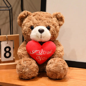 16–25cm Romantic Rose Bear Plush Toy – Cute Heart Gift