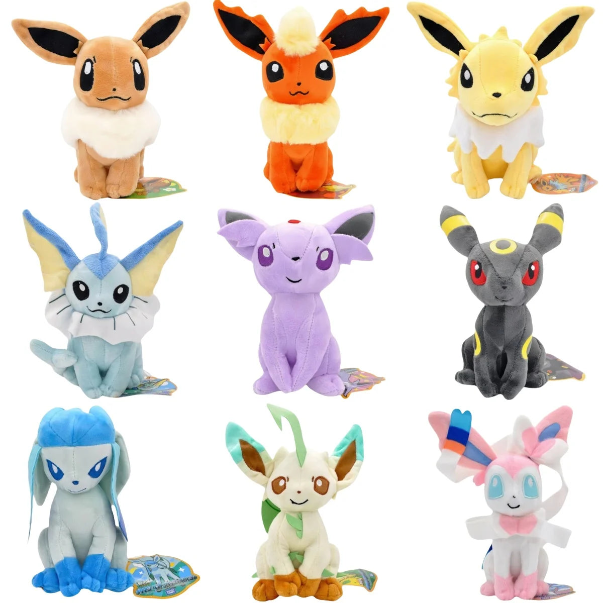 Eevee Family Pokémon Plush Toys – Sylveon, Umbreon & Vaporeon Dolls
