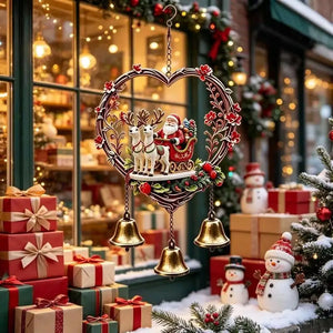 Santa Reindeer Christmas Wind Chime