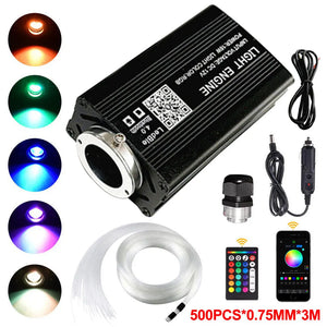 12W RGB Car Starry Sky Ceiling Lights – Fiber Optic Music Control