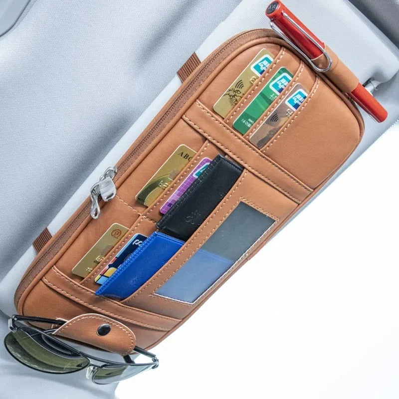 Car Sun Visor Organizer – Sunglasses & Card Holder