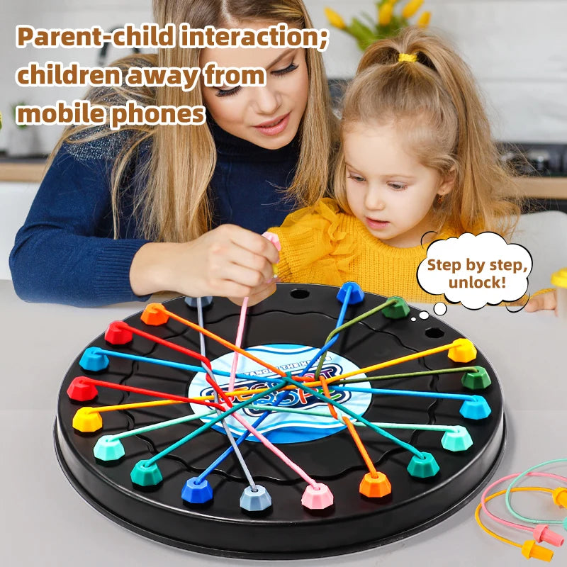 Kids Rope Untangling Puzzle Toy, Educational Brain Game for Ages 3-6