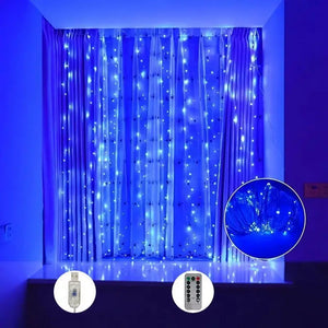 USB LED Fairy Curtain Lights with Remote – Christmas Decor