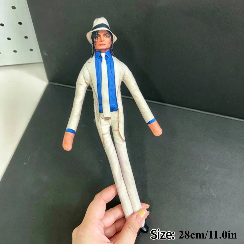Michael Jackson Bendable Plush Figure – Soft Stuffed Cosplay Toy, Flexible Collectible Gift