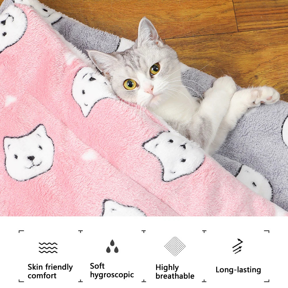 SEO Optimized Short Title:  Warm Plush Cat & Dog Bed – Soft Cozy Winter Pet Cushion for Cats & Puppies